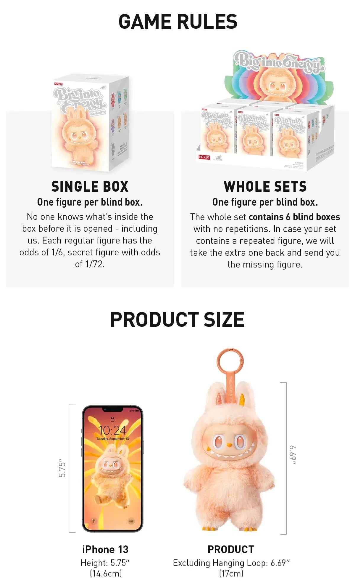 Original Labubu Doll – 7inch Plush Toy Figure | Pop Mart Blind Box Collectible | Cute Labubu Keychain Plushie with Hanging Loop Cute Labubu Bunny Doll – Soft Plush Toy Figure with Flower